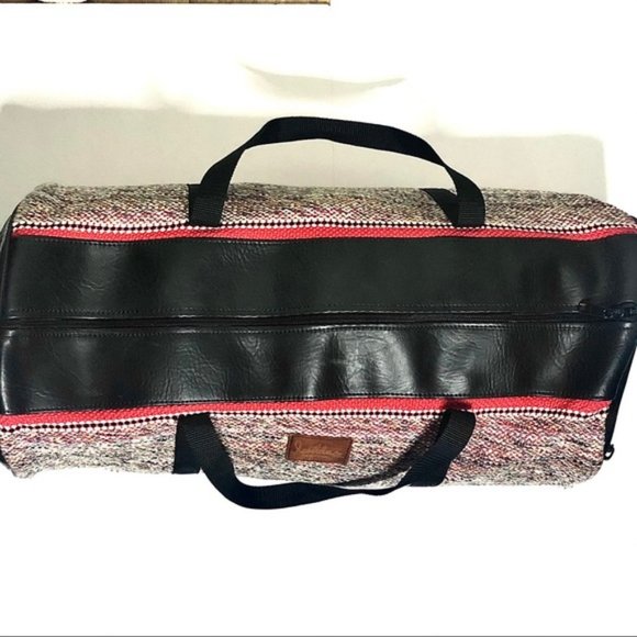 ❌SOLD❌Vintage Saddlebags Woven Duffel Bag - Picture 3 of 9